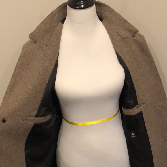 Men’s Tan H&M Long Peacoat - Picture 3 of 6